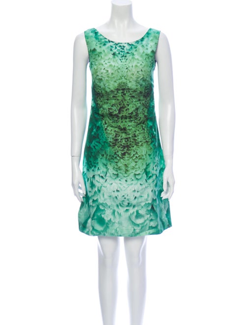 Prada Silk Mini Dress Green