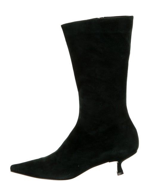 Prada Suede Sock Boots Green
