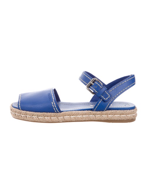 Prada Leather Espadrilles Blue