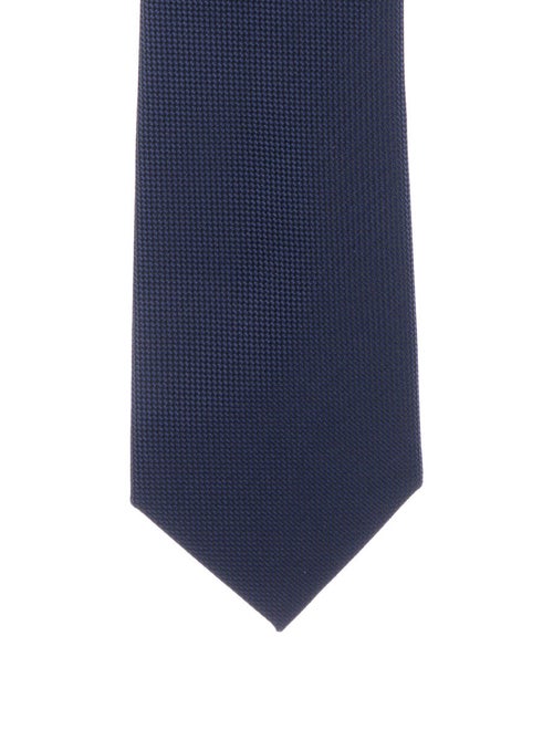 Prada Silk Woven Tie blue