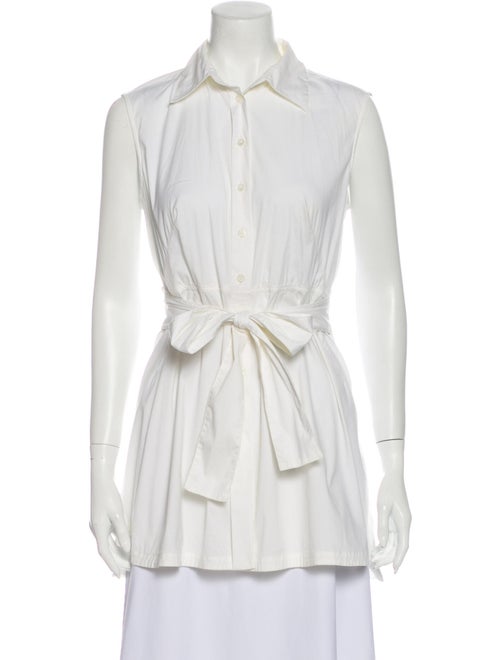 Prada 2006 Sleeveless Blouse White