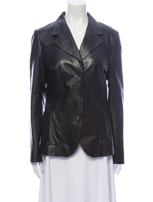 Prada Leather Blazer Black