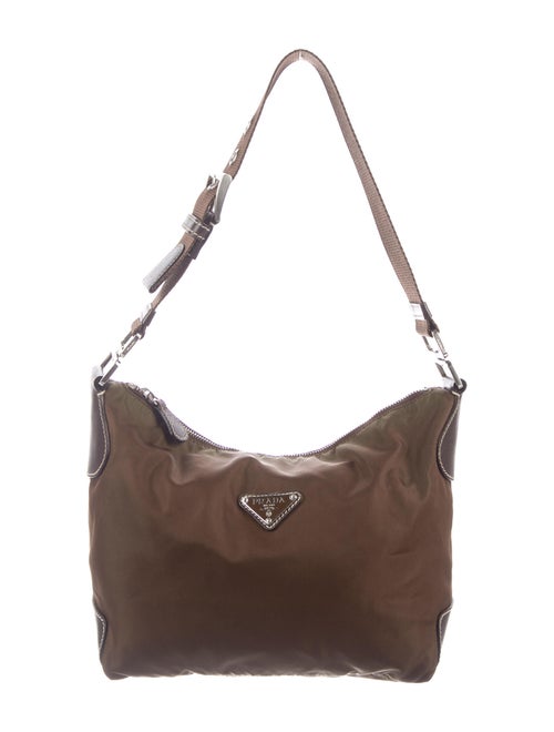 Prada Tessuto Nylon Hobo Brown