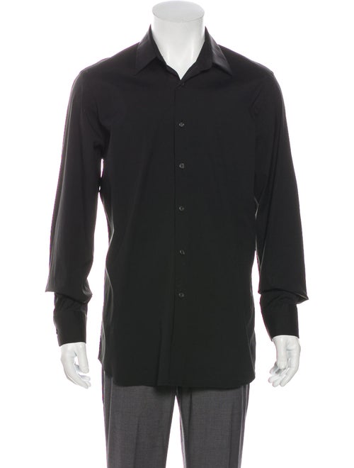 Prada Long Sleeve Dress Shirt Black