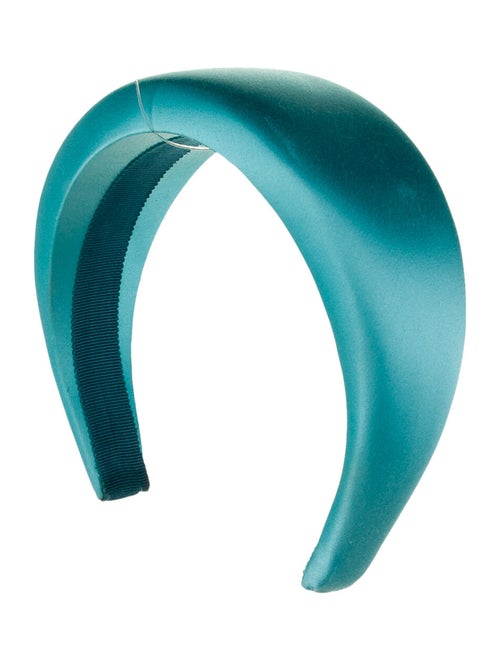 Prada Wide Satin Headband blue