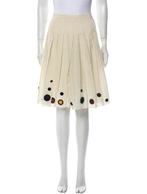 Prada Pleated Accents Knee-Length Skirt