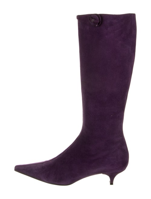 Prada Suede Boots Purple