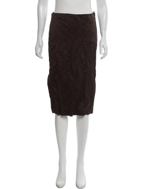 Prada Knee-Length Pencil Skirt Brown