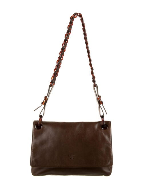 Prada Nappa Flap Bag Brown