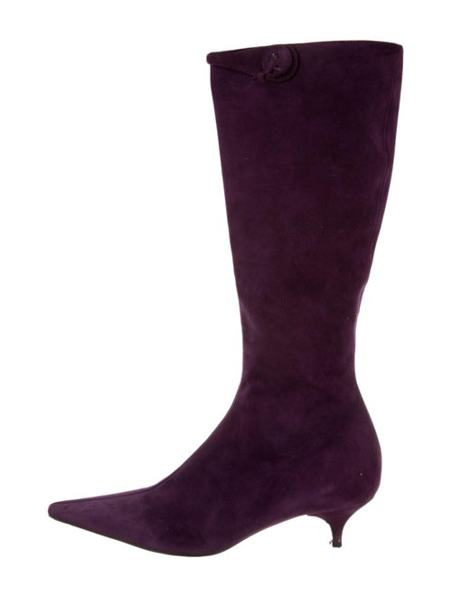 Prada Suede Boots Purple