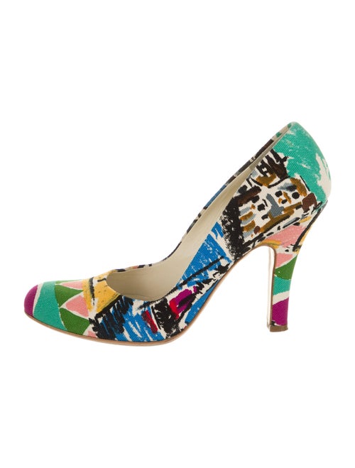 Prada Printed Pumps Green