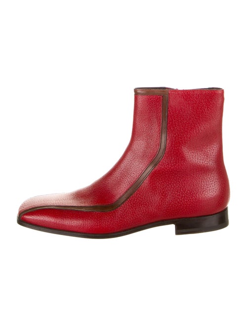 Prada Leather Boots Red