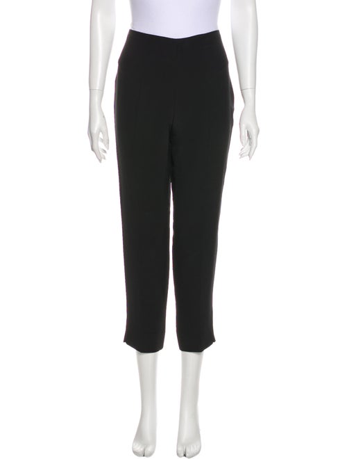 Prada Silk Straight Leg Pants Black
