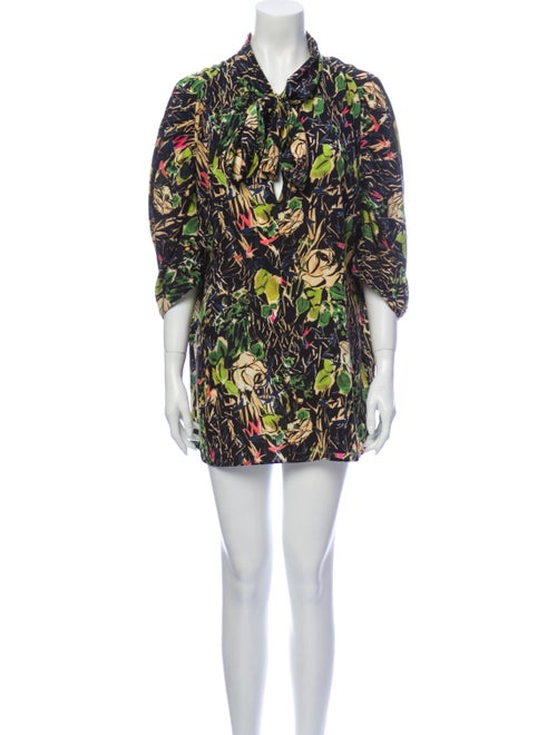 Prada Silk Mini Dress Green