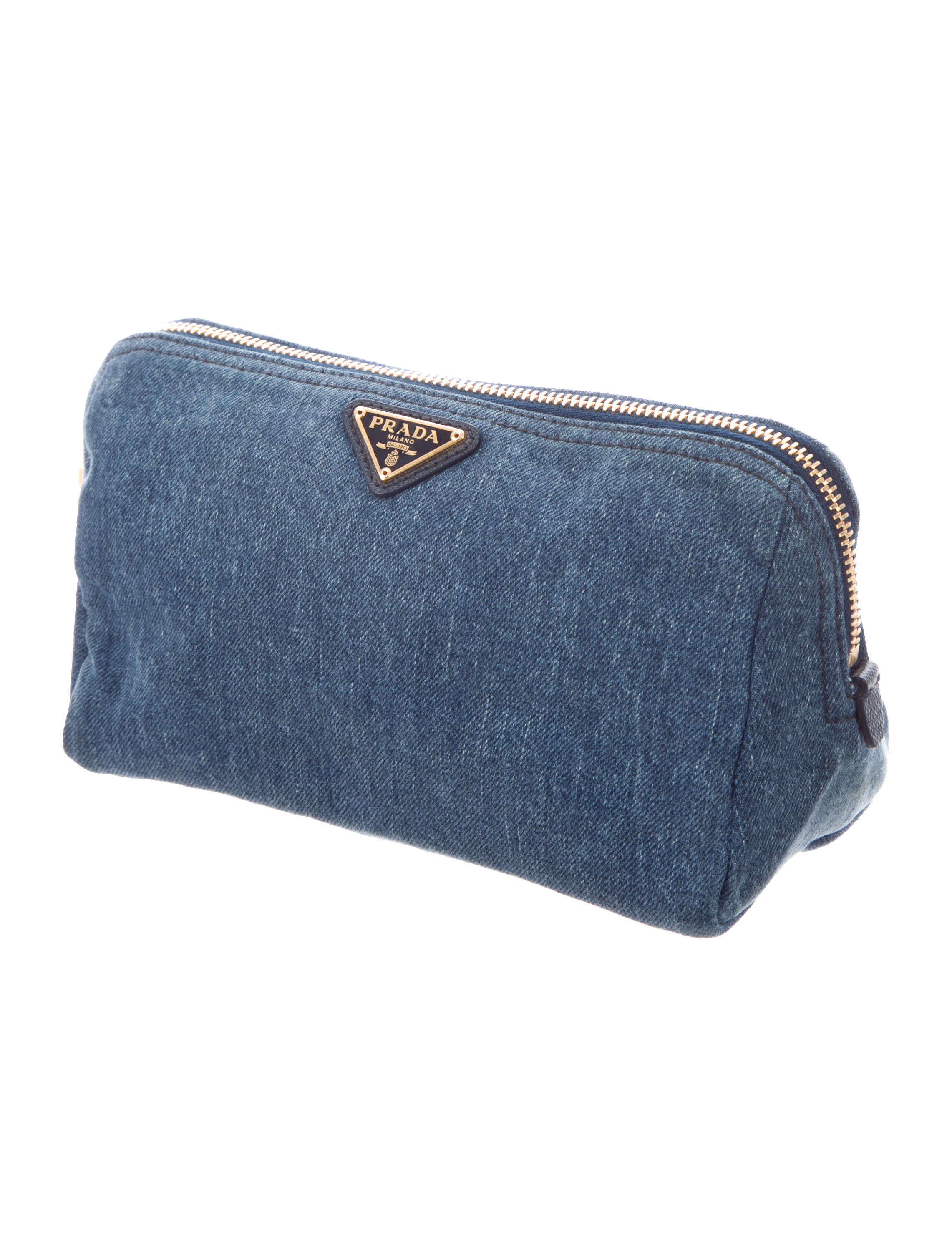 Prada Denim Cosmetic Bag - Blue Cosmetic Bags, Accessories