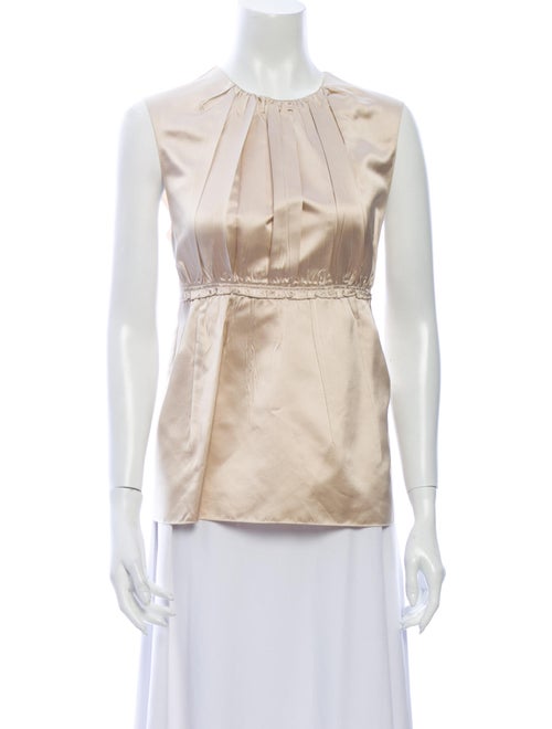 Prada Crew Neck Sleeveless Blouse