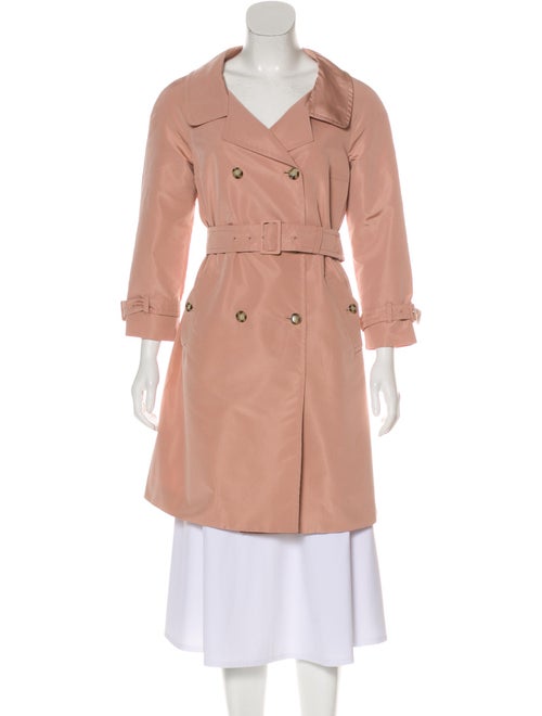 Prada Silk Double-Breasted Coat Mauve