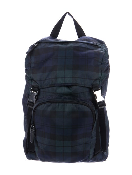 Prada Nylon Plaid Backpack multicolor
