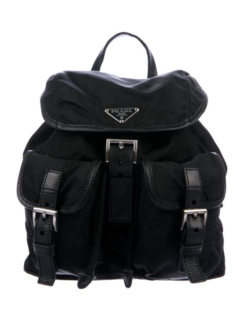 Prada Vela Nylon Backpack Black