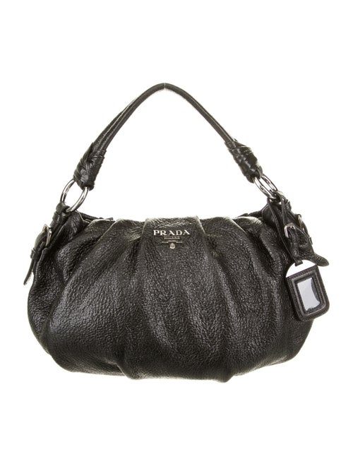 Prada Vitello Lux Hobo Black