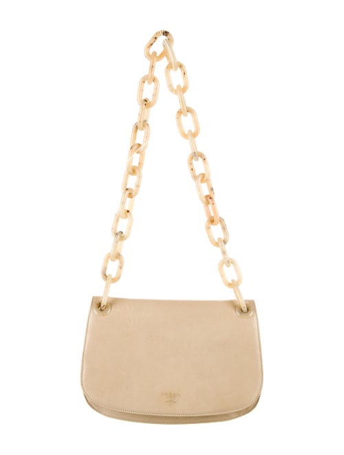 Prada Madras Swing Shoulder Bag Beige