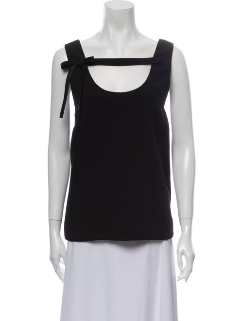 Prada Scoop Neck Sleeveless Top Black