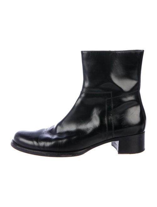 Prada Leather Boots Black