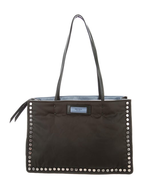 Prada Tessuto Etiquette Tote Green