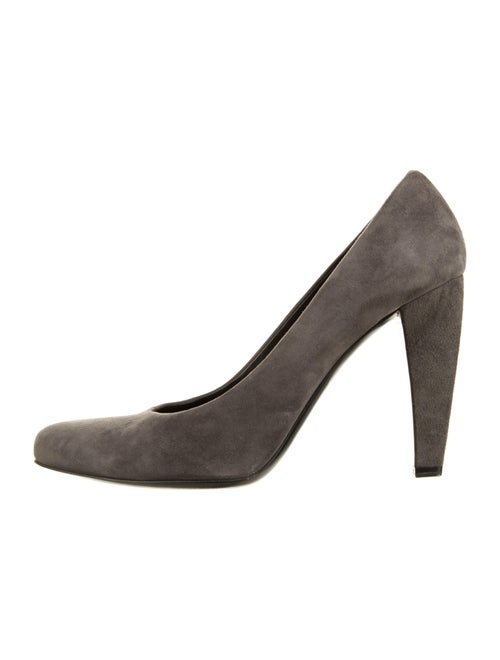 Prada Suede Pumps Grey