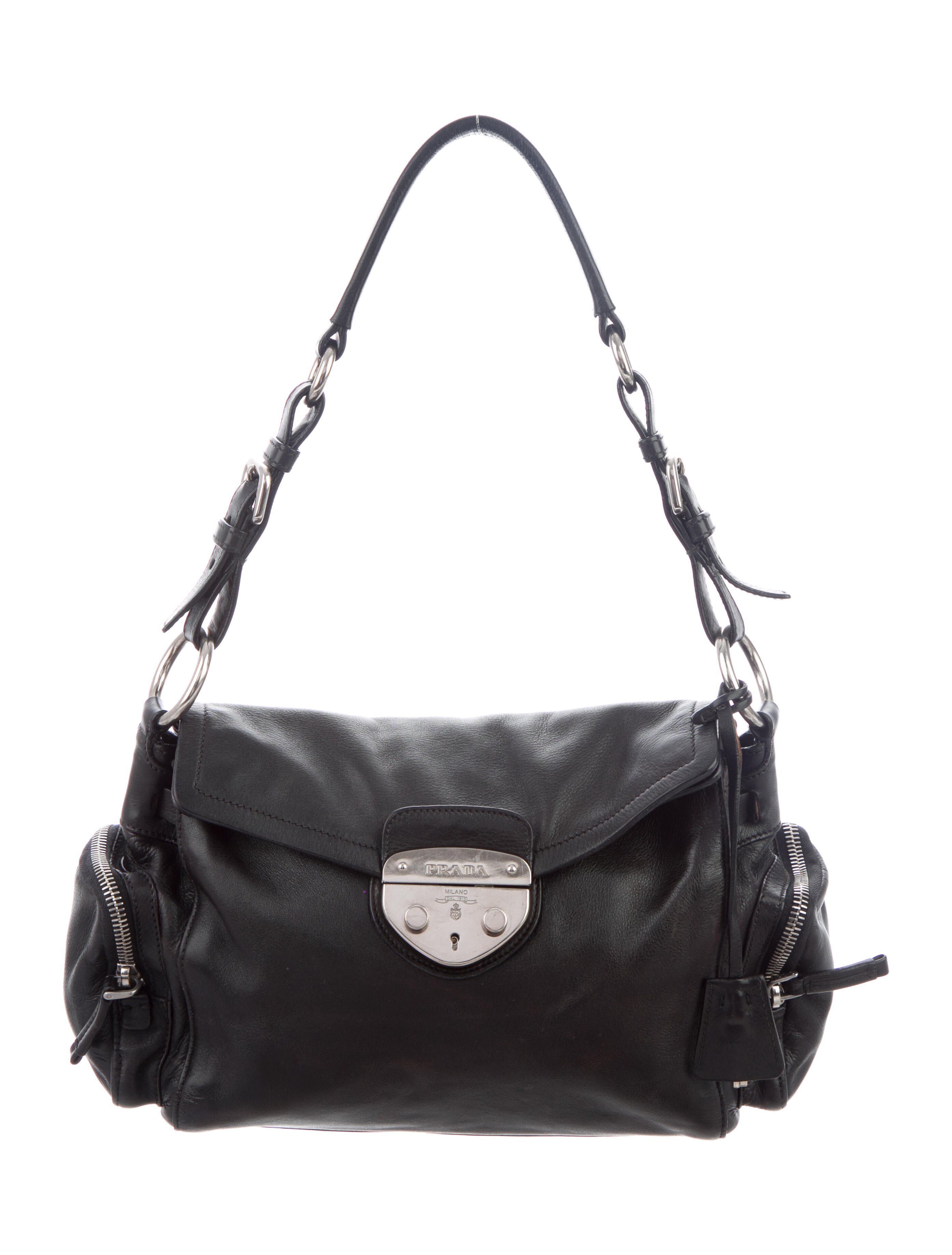 prada calfskin shoulder bag