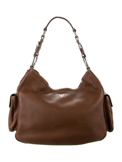 Prada Vitello Daino Hobo Brown