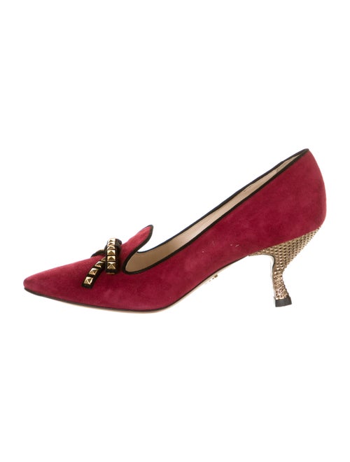 Prada Suede Printed Pumps