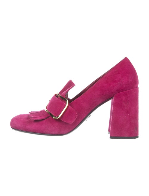 Prada Suede Pumps Purple