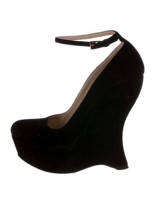 Prada Suede Pumps Black