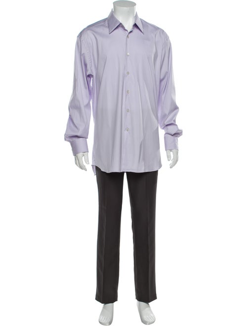 Prada Long Sleeve Dress Shirt Purple