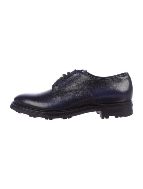 Prada Leather Derby Shoes Blue