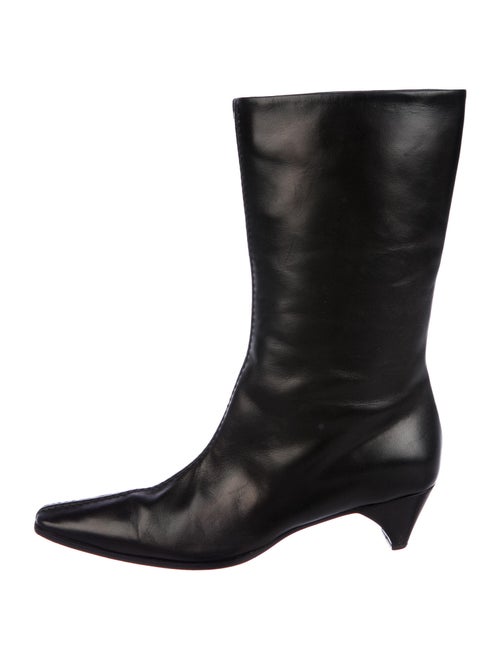 Prada Leather Boots Black