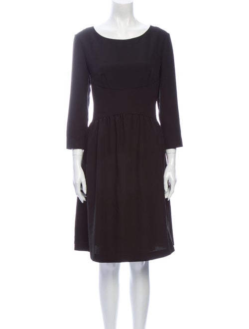 Prada Scoop Neck Mini Dress Black