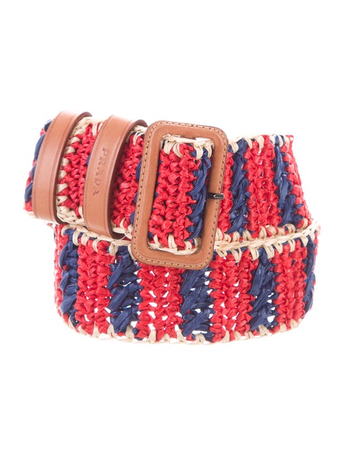 Prada Raffia Hip Belt Red