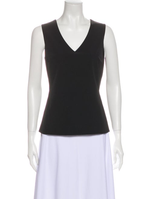 Prada V-Neck Sleeveless Top Black