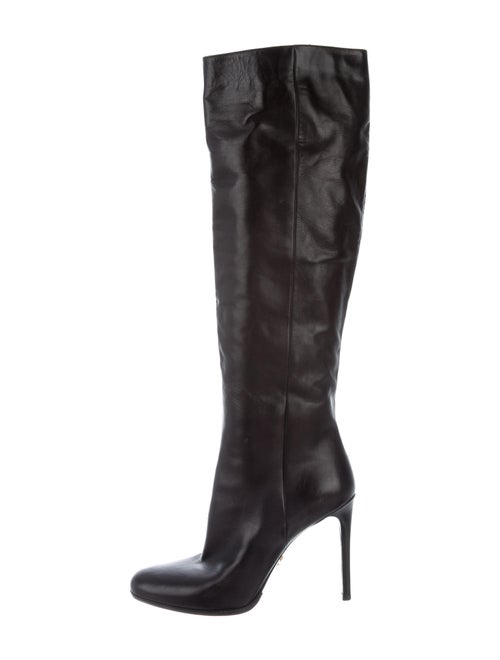 Prada Leather Boots Black