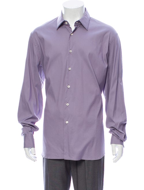 Prada Long Sleeve Dress Shirt Purple