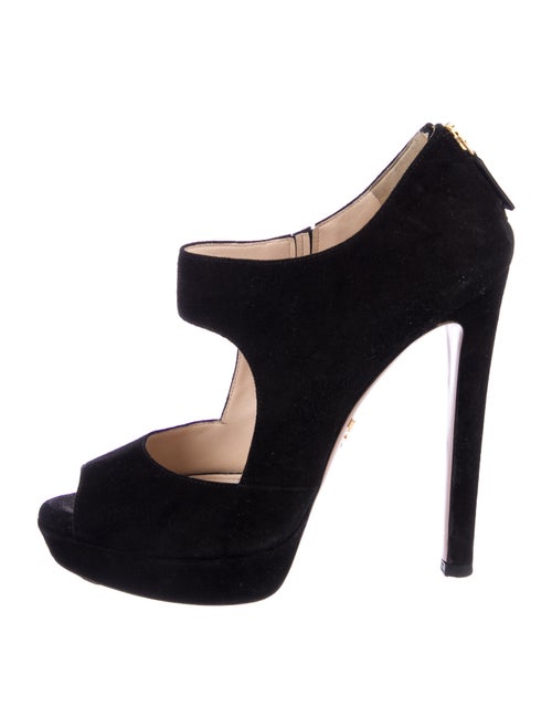 Prada Suede Pumps Black