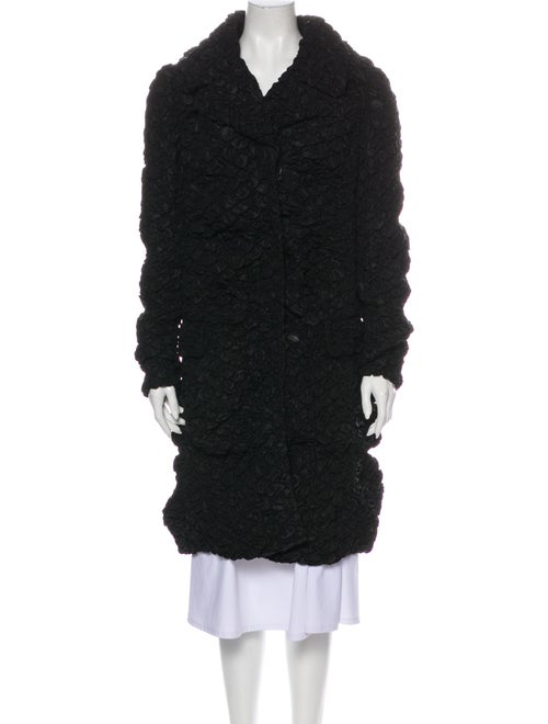 Prada Printed Coat Black