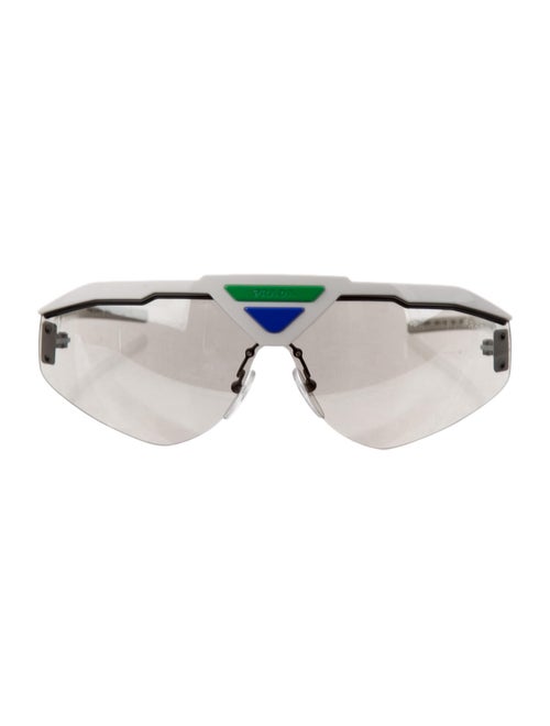 Prada Tinted Shield Sunglasses White