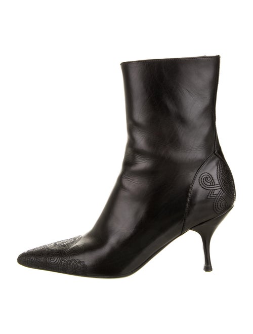 Prada Leather Boots Black