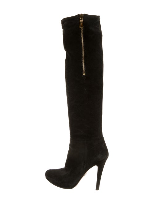 Prada Suede Boots Black