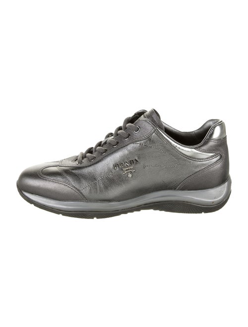 Prada Leather Sneakers Metallic