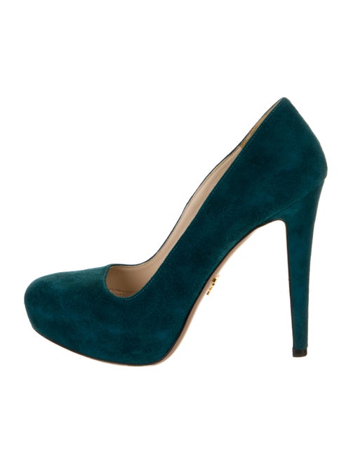 Prada Suede Pumps Blue