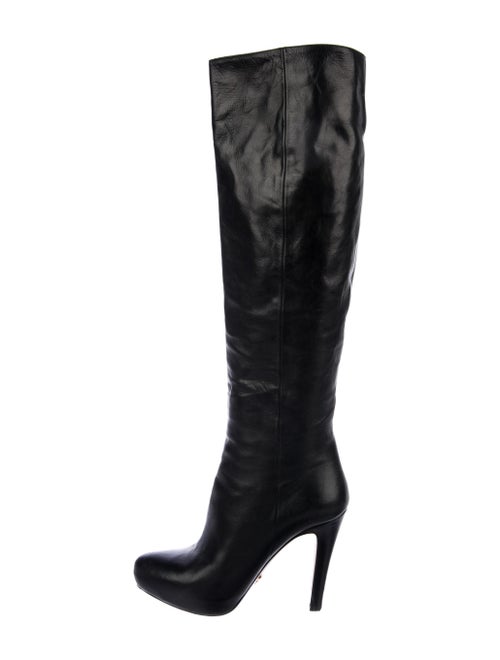 Prada Leather Boots Black